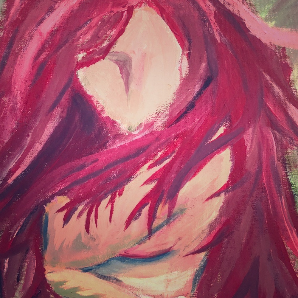 Crimson & Clover painting
